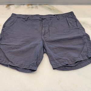 AG Adriano Goldschmied Charcoal Flat Front Shorts